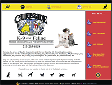 Tablet Screenshot of curbsidemobilepetgrooming.com